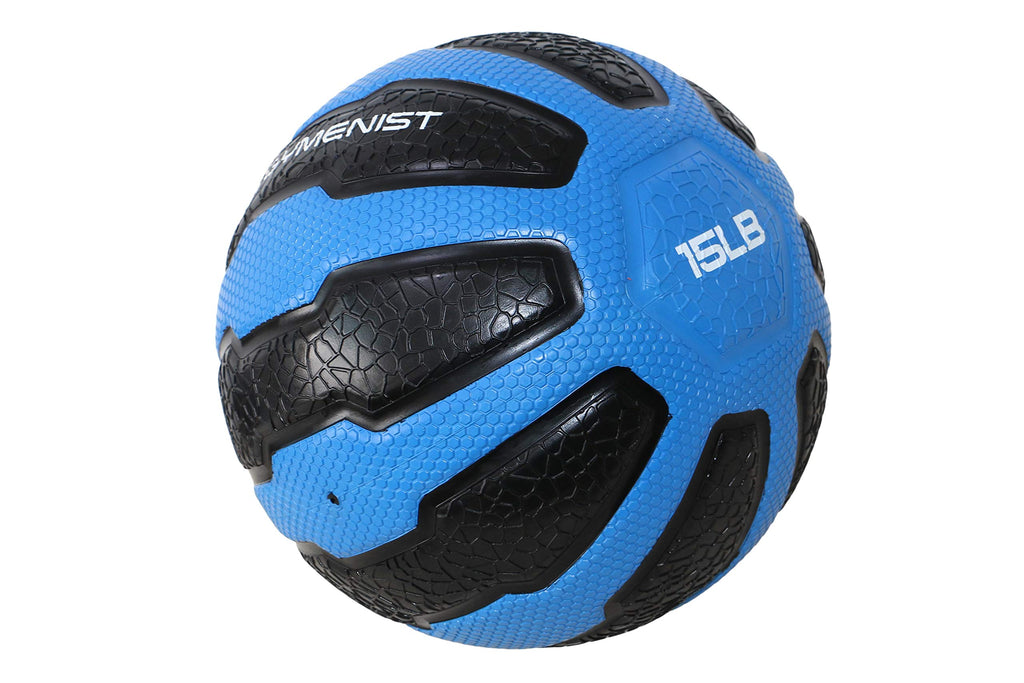 GYMENIST Dual-Texture 15LB Medicine Ball